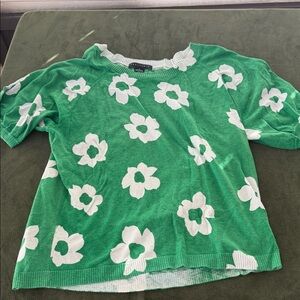 Women’s Sanctuary Green Floral Sweater XL